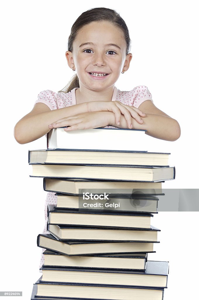 Adorabile ragazza studiando - Foto stock royalty-free di Alfabeto