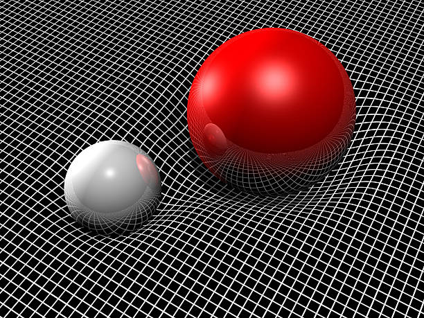 general relativity grid – représentation - mc2 photos et images de collection