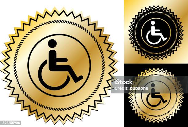 Disability Sign Sample Wheelchair Disability Sign Stock Illustration - Download Image Now ...