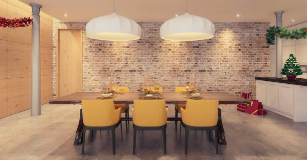istock Christmas theme decorated apartment interior 892258496
