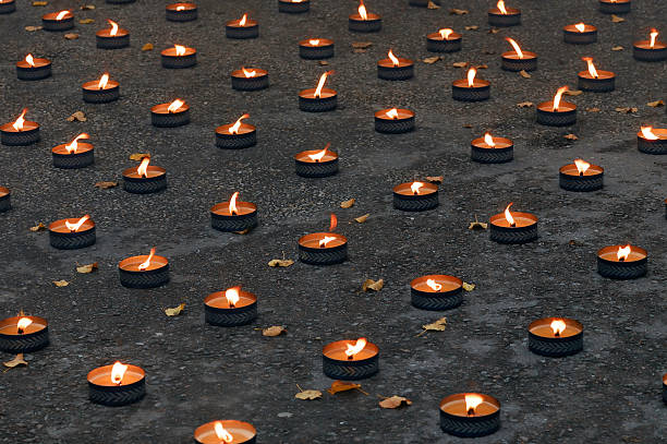 Lights of rememberance  concentration camp photos stock pictures, royalty-free photos & images
