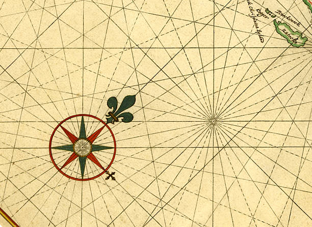 illustrations, cliparts, dessins animés et icônes de vieux rose des vents - map compass old globe
