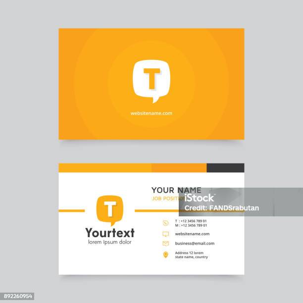 Vector Modern Creative And Clean Business Card With Communication Symbol Stock Illustration - Download Image Now