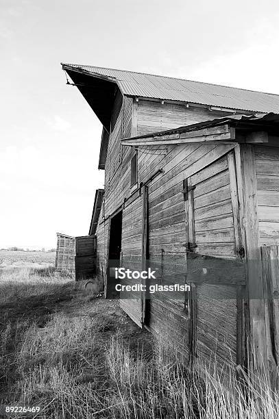 Old Rustic Barn Bw Stock Photo - Download Image Now - Agriculture, Barn, Black And White
