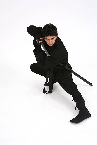 istock Young male in the uniform of a Ninja 89227754