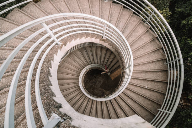 Spiral staircase in Hongkong, China