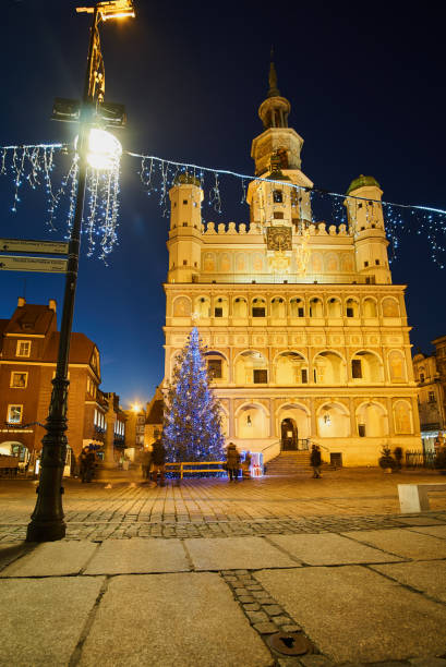 istock Christmas tree and facade of the Renaissance town hall 892280946