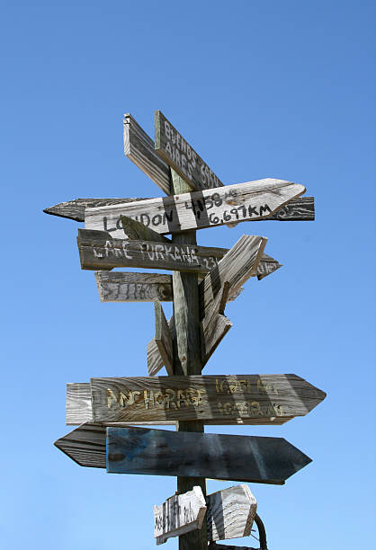 istock Rustic Wooden Signs Pointing everywhere 89228150