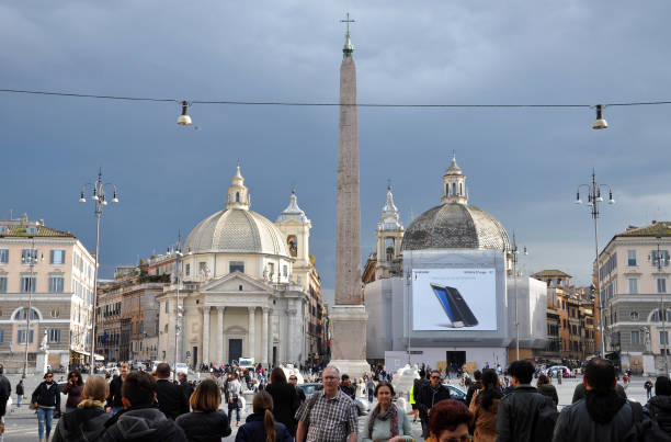 plaza del pueblo, roma, italia - people of freedom italian party fotografías e imágenes de stock