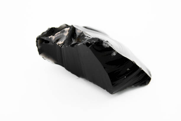 istock extreme close up of Obsidian mineral 892285810