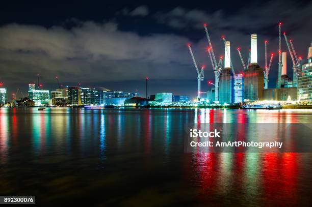 London England Stock Photo - Download Image Now - Battersea Power Station, London - England, Construction Site