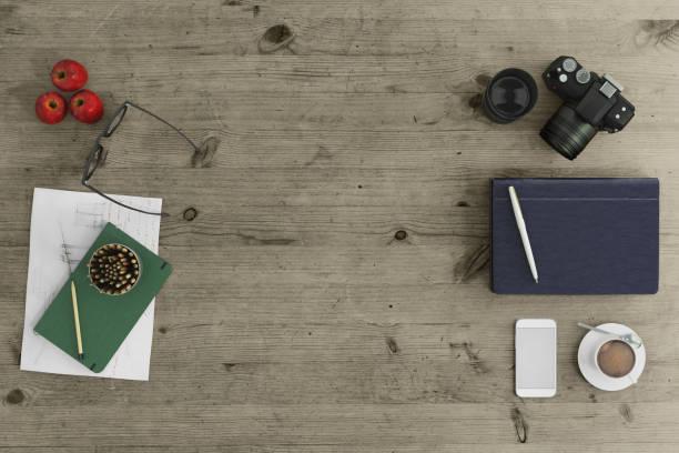 istock Knolling business desk top view copy space 892303044