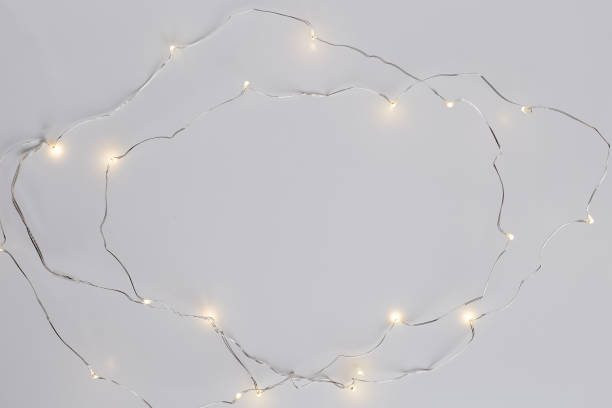 istock Christmas background. Garland on a white  background. 892327834