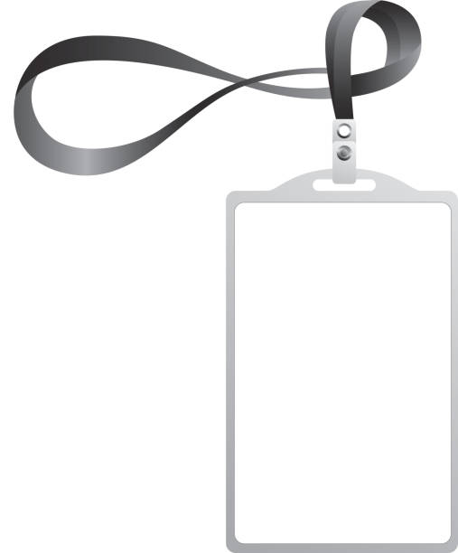 istock template for advertising branding and corporate identity plastic id badge with lanyard 892327846