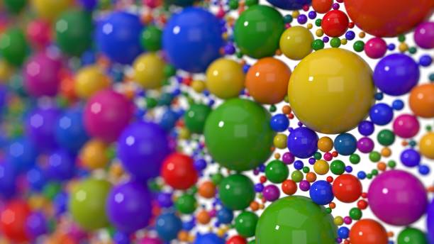 istock scene with simple spheres. 3d illustration 892338730