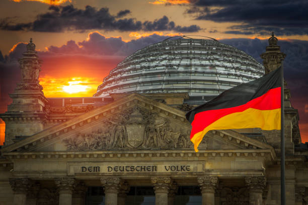 building in Berlin, Germany Facade view of the Reichstag (Bundestag) building in Berlin, Germany bundestag photos stock pictures, royalty-free photos & images
