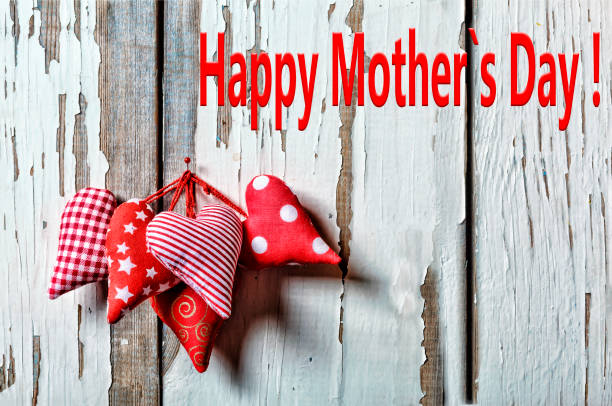 幸せな母の日の心。母の日 26 が母の日 - black post ストックフォトと画像