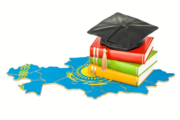 Education in Kazakhstan concept, 3D rendering isolated on white background