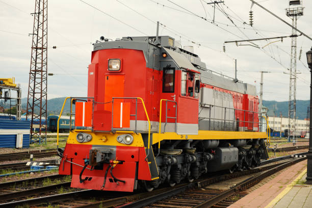 istock red locomotive on the tracks 892387052