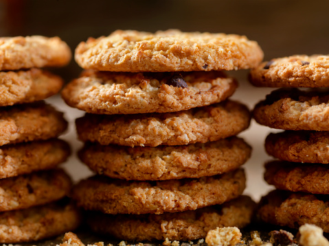 Crunchy Chocolate Chip Oatmeal Cookies