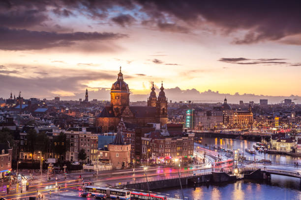 istock Amsterdam historic center landmark 892460580