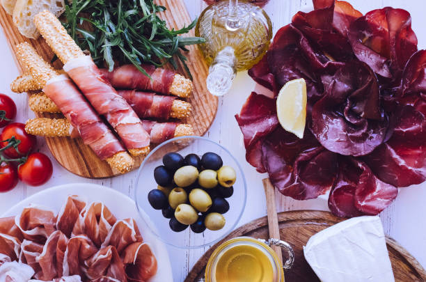 istock Table full of mediterranean appetizers 892478296
