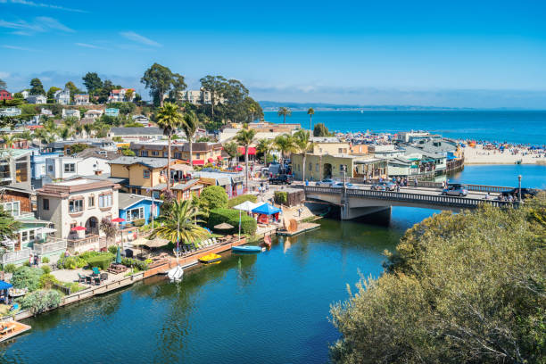 Cityscape of Capitola California USA Stock photograph of the charming city of Capitola, California, USA. capitola california stock pictures, royalty-free photos & images