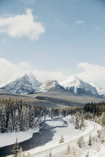 A snowy drive through Banff