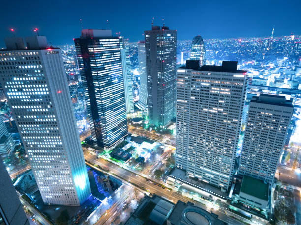 istock Night view of Shinjuku from a skyscraper 892518984