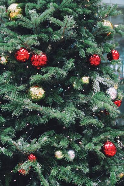 istock Christmas ornaments. Decorations in red and gold 892524156