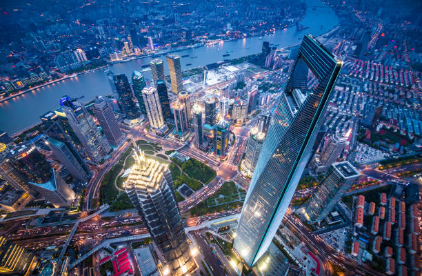 istock Aerial View of Shanghai Landmarks 892531534