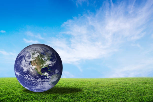 istock Planet earth beautiful on green grass with cloud sky, world with conservation and resource for renewable, environment concept, Elements of this image furnished by NASA. 892539034