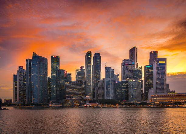 istock Singapore Skyline at Sunset 892553244