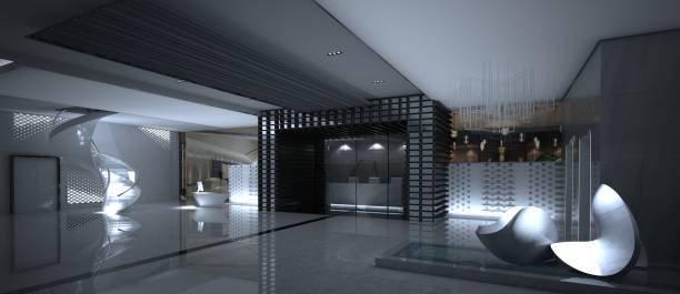 istock 3D Illustration the modern office interior design 892588592