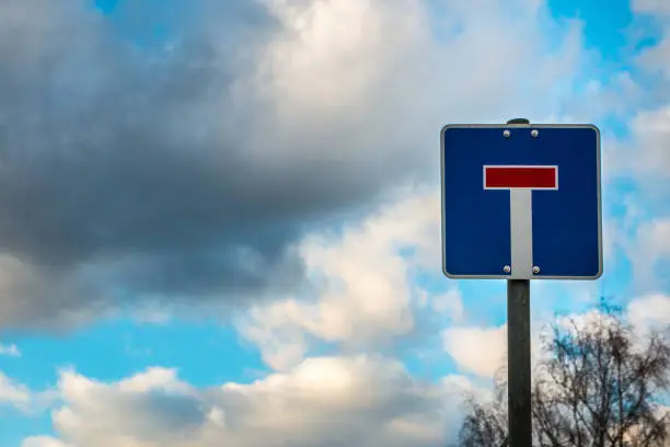 Traffic sign. Dead-end treet.