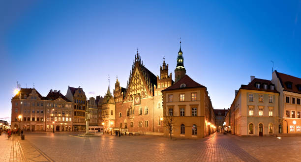 istock Wroclaw city in Poland, panoramic image or Town Hall 892625382