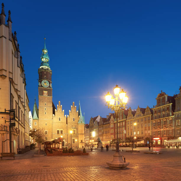 istock Wroclaw city in Poland, panoramic image or Town Hall 892625404