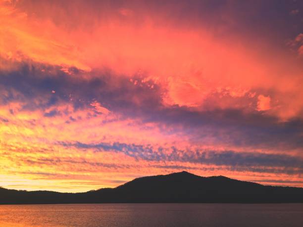 istock Colorful sunset over the lake in Australia 892634118