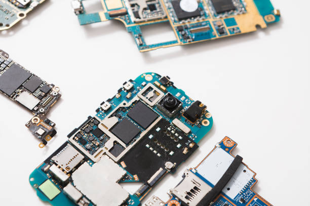 istock Digital gadgets components, repair shop concept 892641424