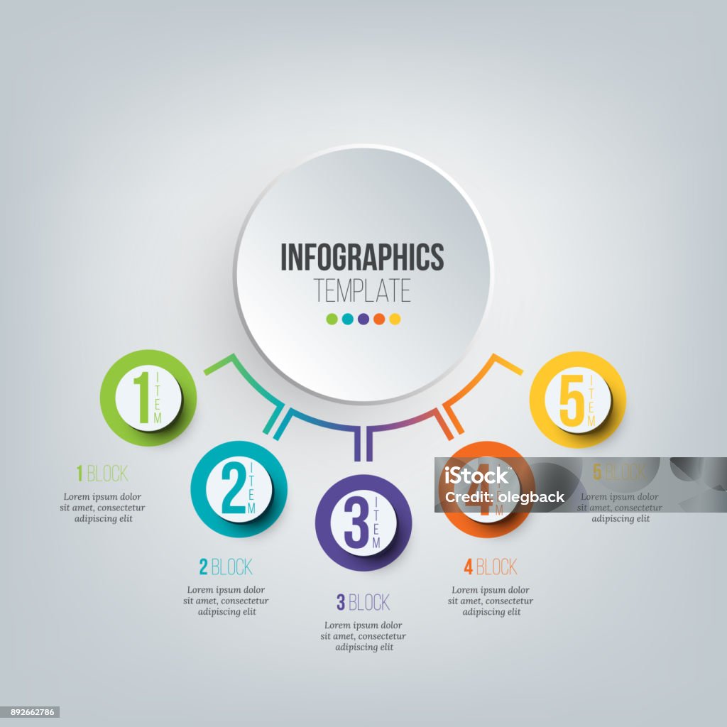 Simple Color Infographic Infographics Template Vector Infographics Color Design Stock ...