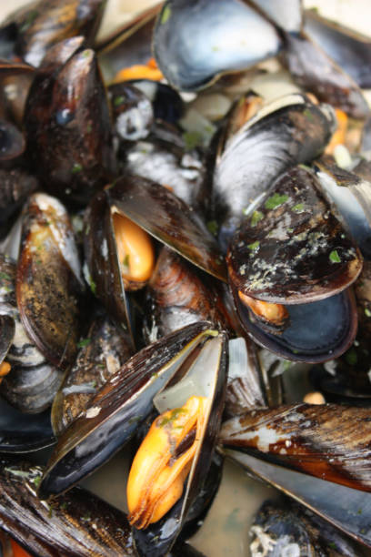 istock Seafood mussels cooked with white wine 892668210