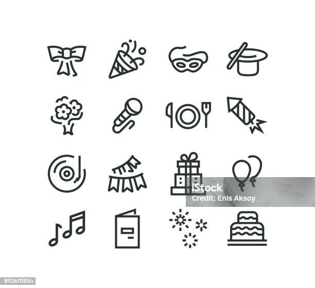 Party Icons Stock Illustration - Download Image Now - Icon Symbol, Party - Social Event, Surprise