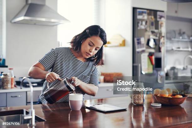 Todays Breakfast Is A Fresh Brew With A Side Of Browsing Stock Photo - Download Image Now