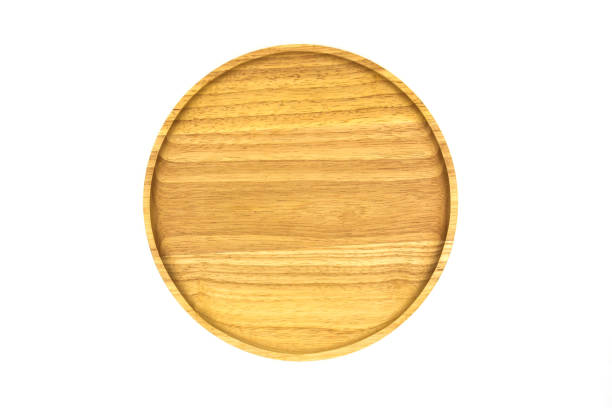 istock Wooden plate isolated on white background. 892678776
