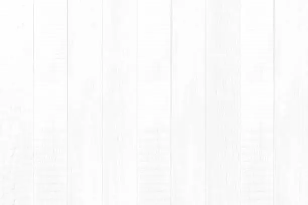 Empty clean new white wood panel wall texture for background