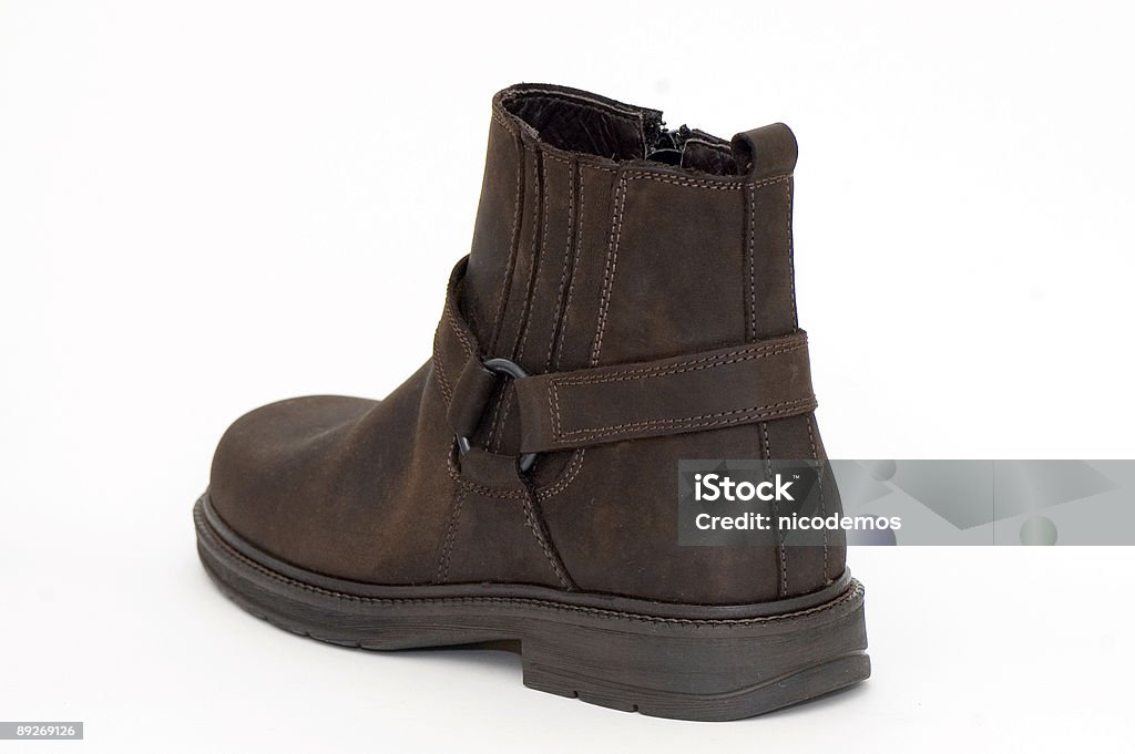 Homens botas de couro marrom - Royalty-free Bota Foto de stock