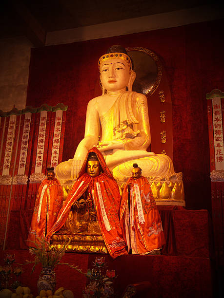 buddha in temple - Shangai stock photo