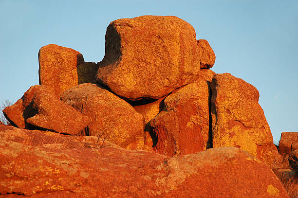 istock Orange Boulders aginest Blue Sky 89269225