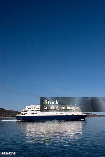 Ferry Approaching Bergen Norway Stock Photo - Download Image Now - Bergen - Norway, Blue, Coastline