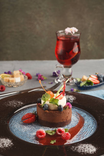 istock Exclusive mousse dessert served at restaurant 892694036
